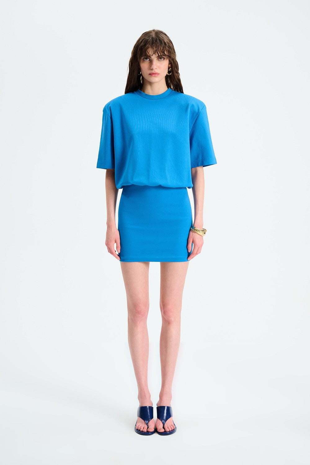 Naia-Miu T Shirt Elbise / Mavi-Elbise-3-roqelvaxirum.shop