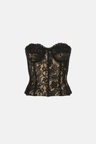 Naia-Grace Top / Si̇yah Dantel-Bluz-5-roqelvaxirum.shop