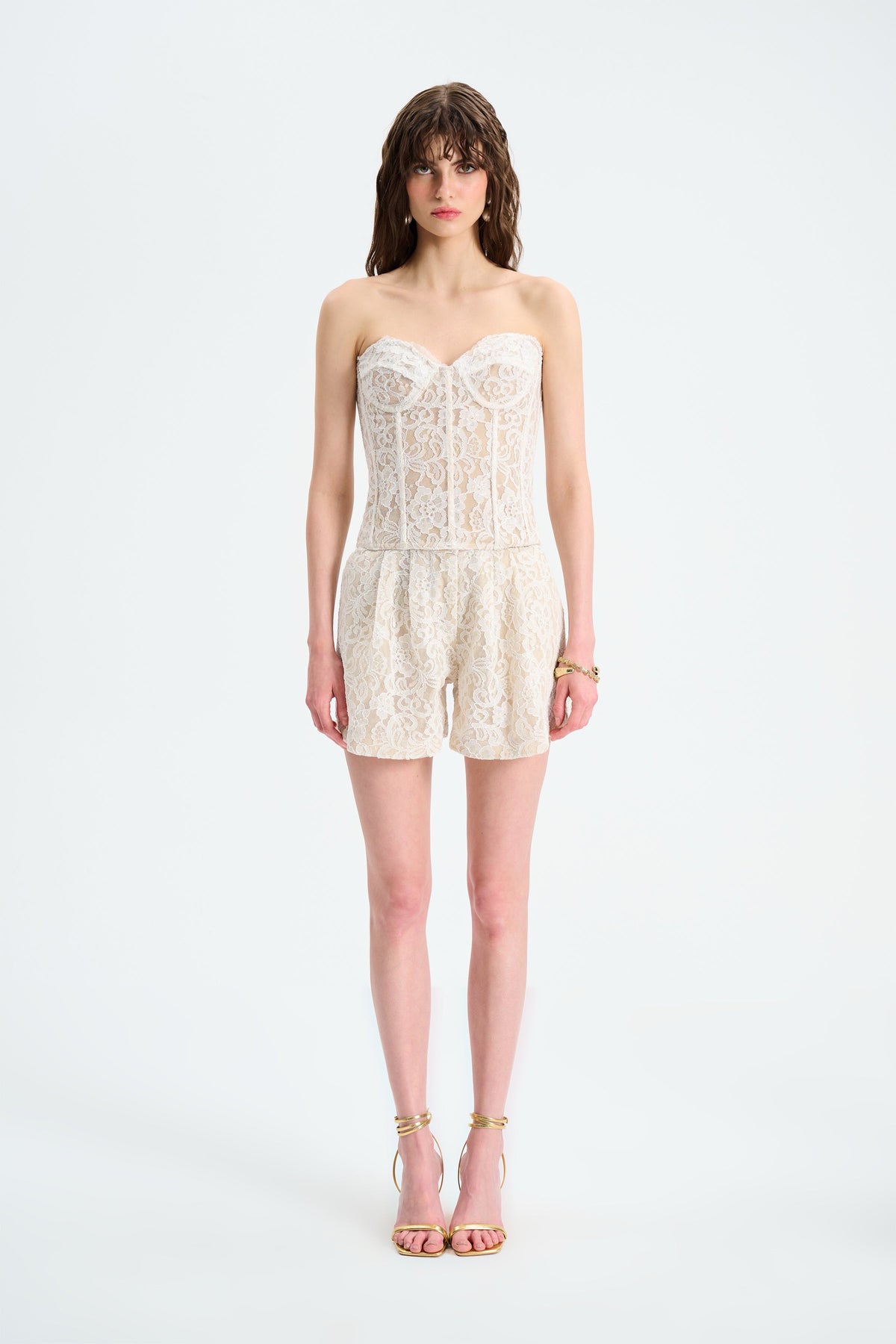 Naia-Grace şort / Ekru Dantel-Şort-1-roqelvaxirum.shop
