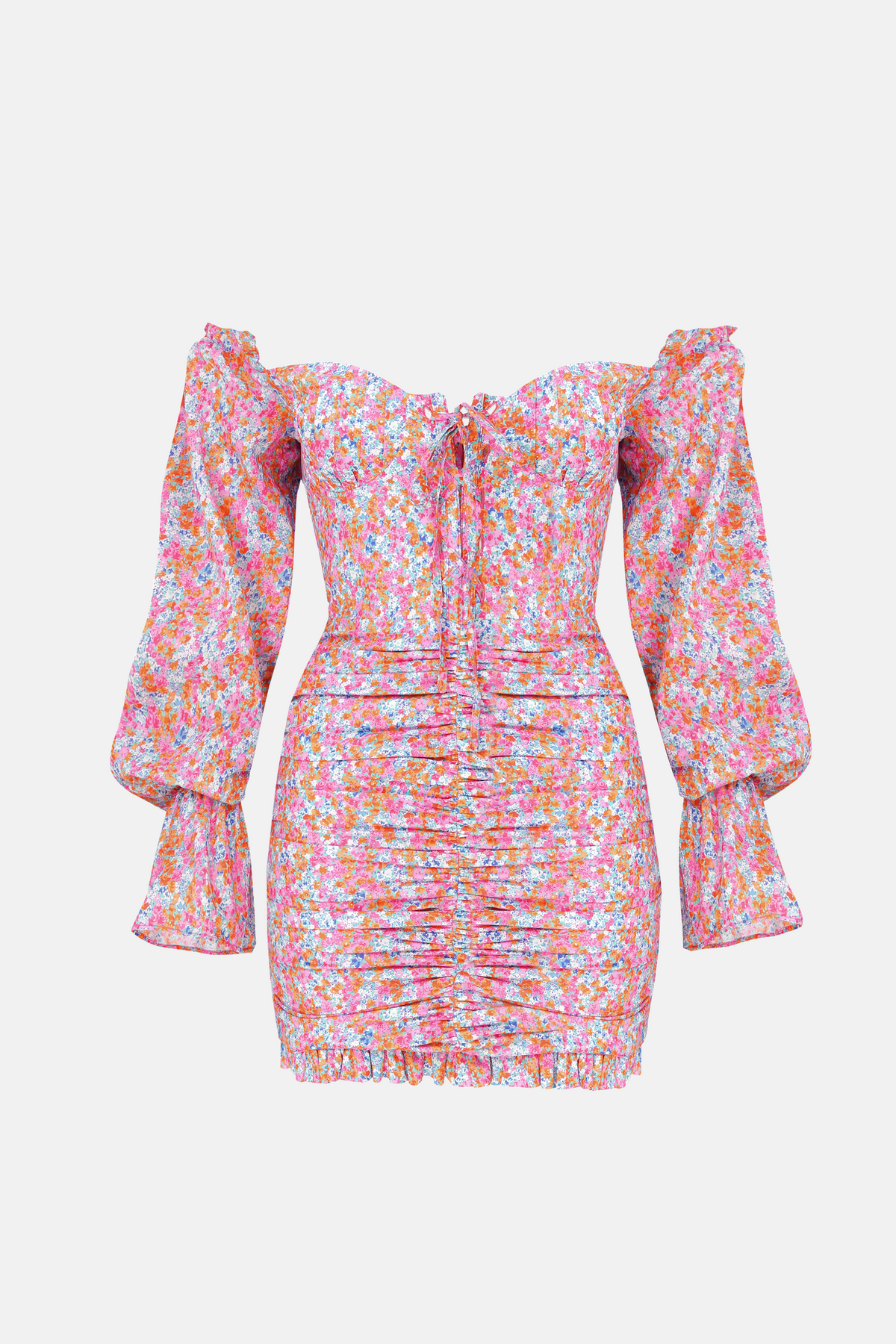 Naia-Lily Elbi̇se / Pembe Çiçekli-Elbise-8-roqelvaxirum.shop