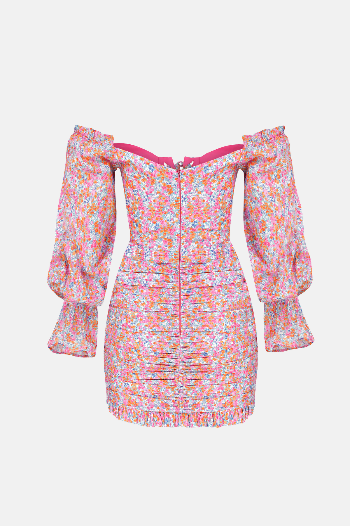 Naia-Lily Elbi̇se / Pembe Çiçekli-Elbise-9-roqelvaxirum.shop