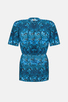 Naia-Miu T Shirt Elbi̇se / Mavi̇ Leopar Desenli̇-Elbise-4-roqelvaxirum.shop
