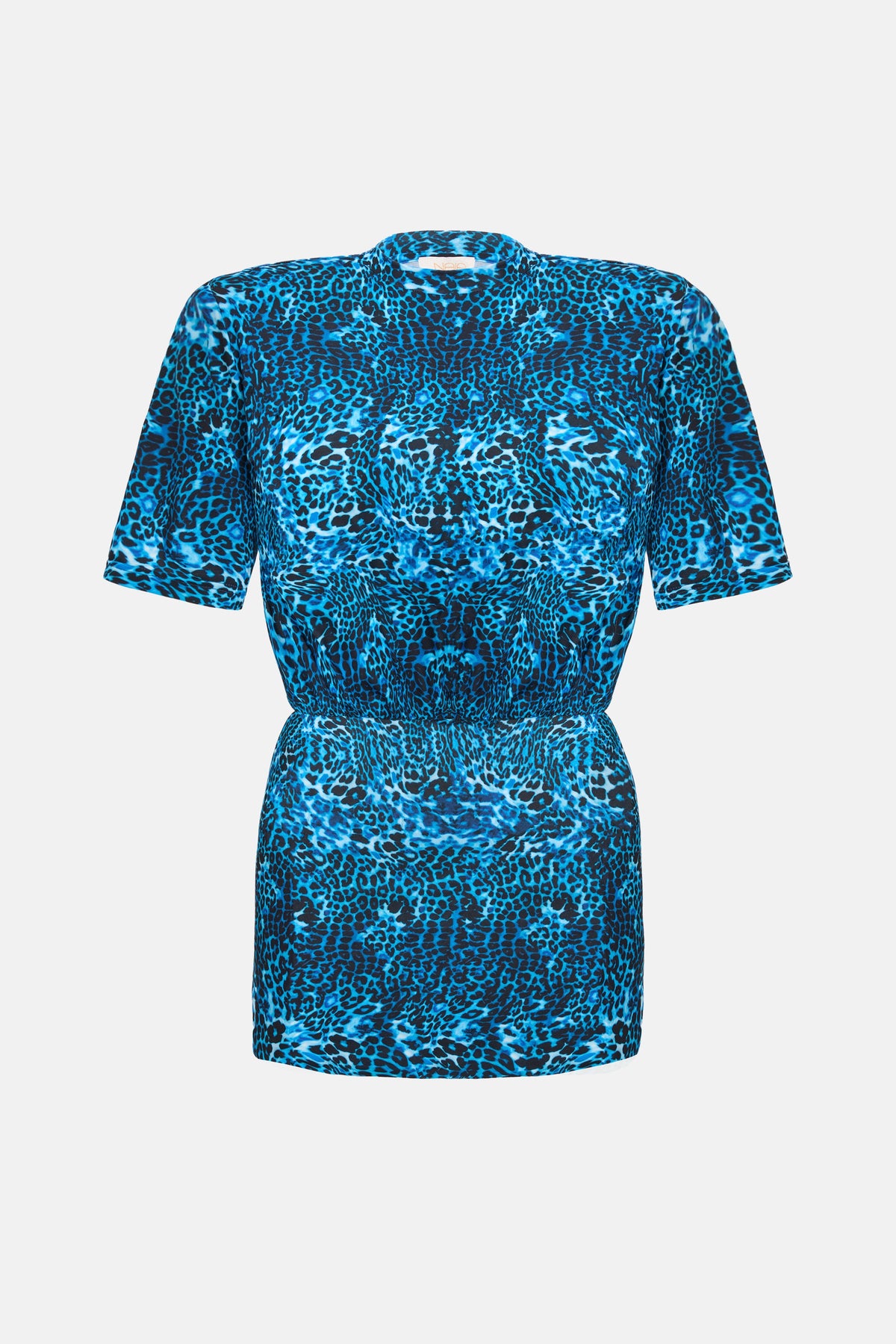 Naia-Miu T Shirt Elbi̇se / Mavi̇ Leopar Desenli̇-Elbise-4-roqelvaxirum.shop