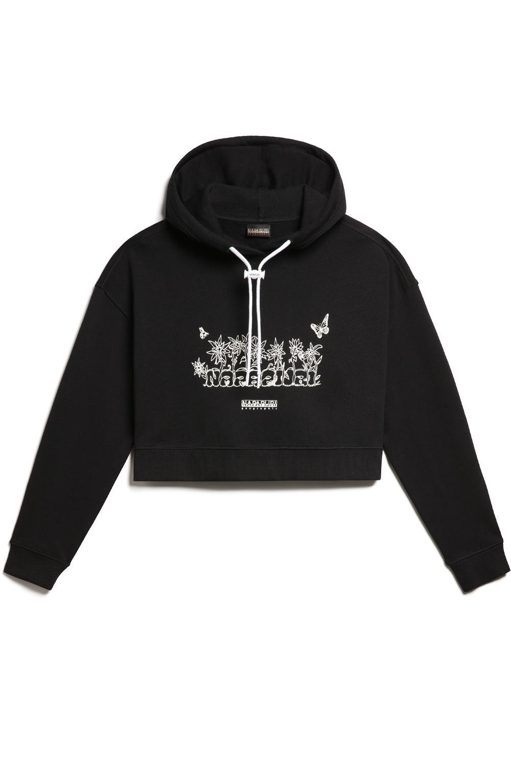 Napapijri-B-Veny H Cropped Black-Sweatshirts & Hoodies-1-roqelvaxirum.shop