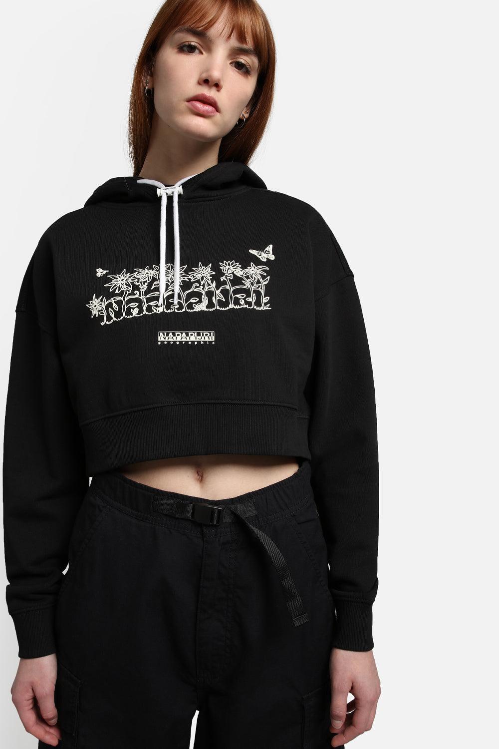 Napapijri-B-Veny H Cropped Black-Sweatshirts & Hoodies-2-roqelvaxirum.shop