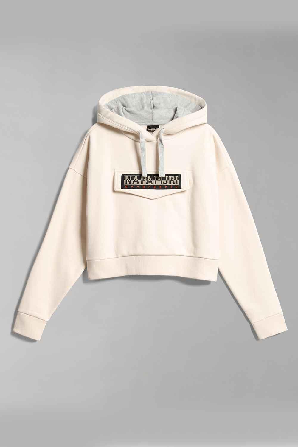 Napapijri-Burgee Crop Woman Whitecap Gray-Sweatshirts & Hoodies-5-roqelvaxirum.shop