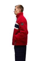 Napapijri-Fiemme Loose Fit Fze Kırmızı Norveç Bayraklı Peluş Mont-Mont-4-roqelvaxirum.shop