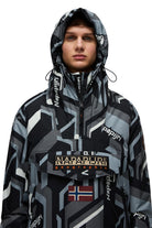 Napapijri-Rainforest Next Anorak Jacket Siyah/Gri Erkek Mont-Mont-3-roqelvaxirum.shop