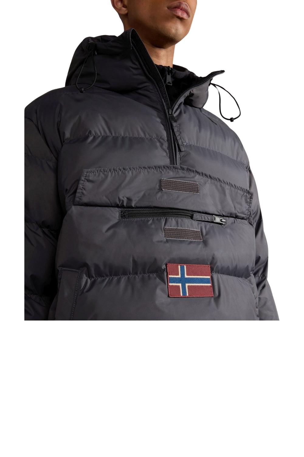 Napapijri-Rainforest OP WI PUF Dark Grey Solid-Yağmurluk-4-roqelvaxirum.shop