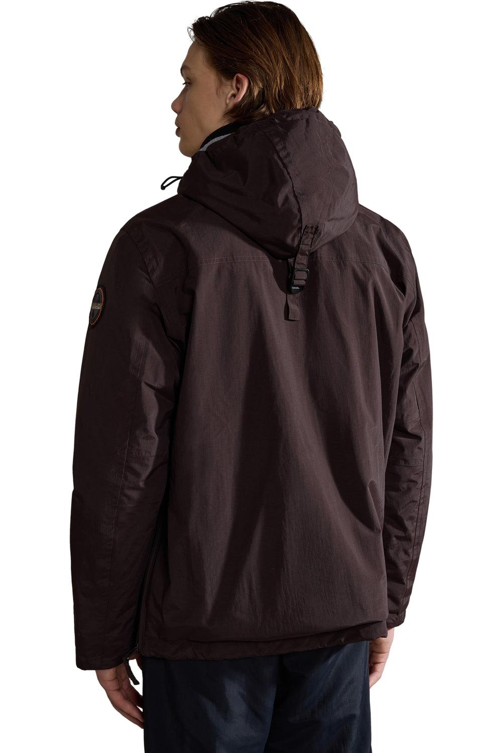 Napapijri-Rainforest Pocket 2 Brown Ebony-Yağmurluk-2-roqelvaxirum.shop