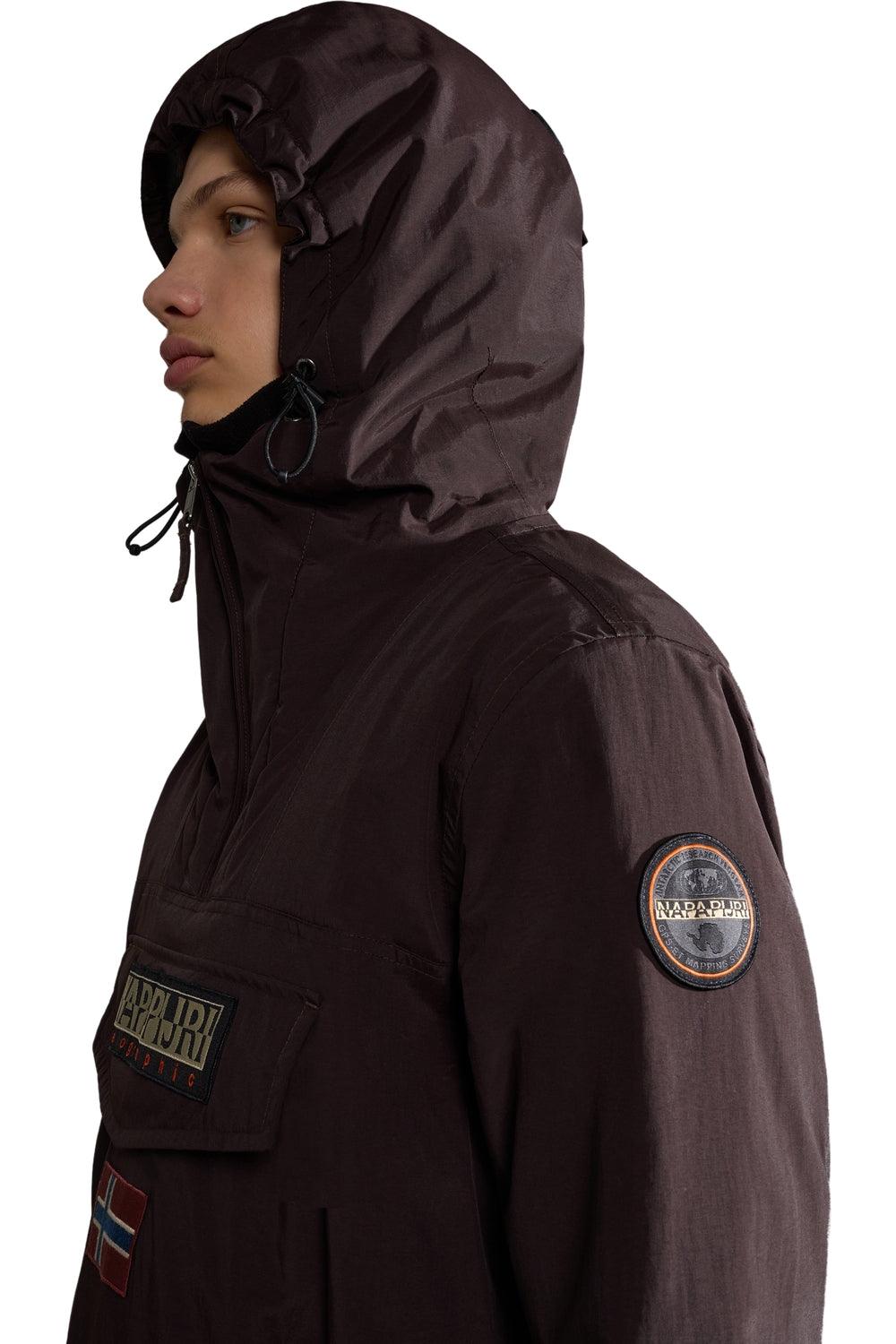 Napapijri-Rainforest Pocket 2 Brown Ebony-Yağmurluk-4-roqelvaxirum.shop