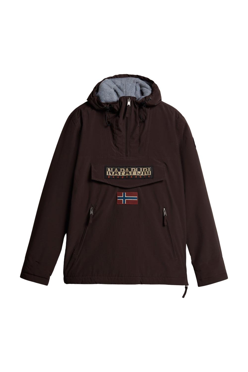 Napapijri-Rainforest Pocket 2 Brown Ebony-Yağmurluk-6-roqelvaxirum.shop