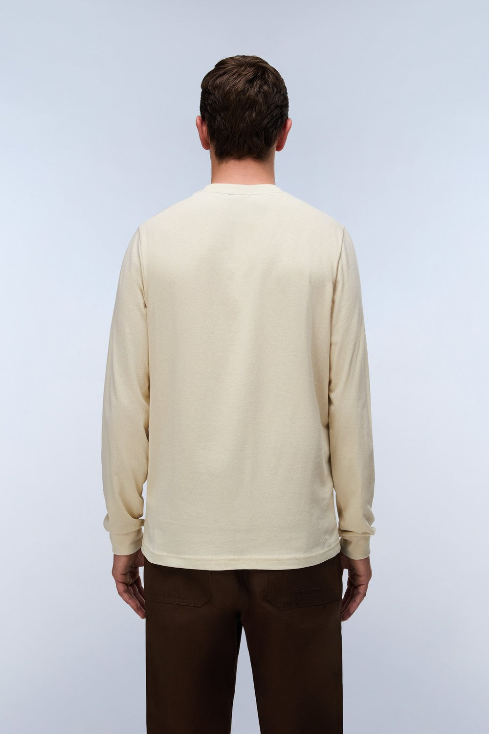 Napapijri-Tee Long-sleeve T-shirt / Beyaz Erkek T-shirt-T-Shirts-5-roqelvaxirum.shop