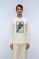 Napapijri-Tee Long-sleeve T-shirt / Beyaz Erkek T-shirt-T-Shirts-5-roqelvaxirum.shop