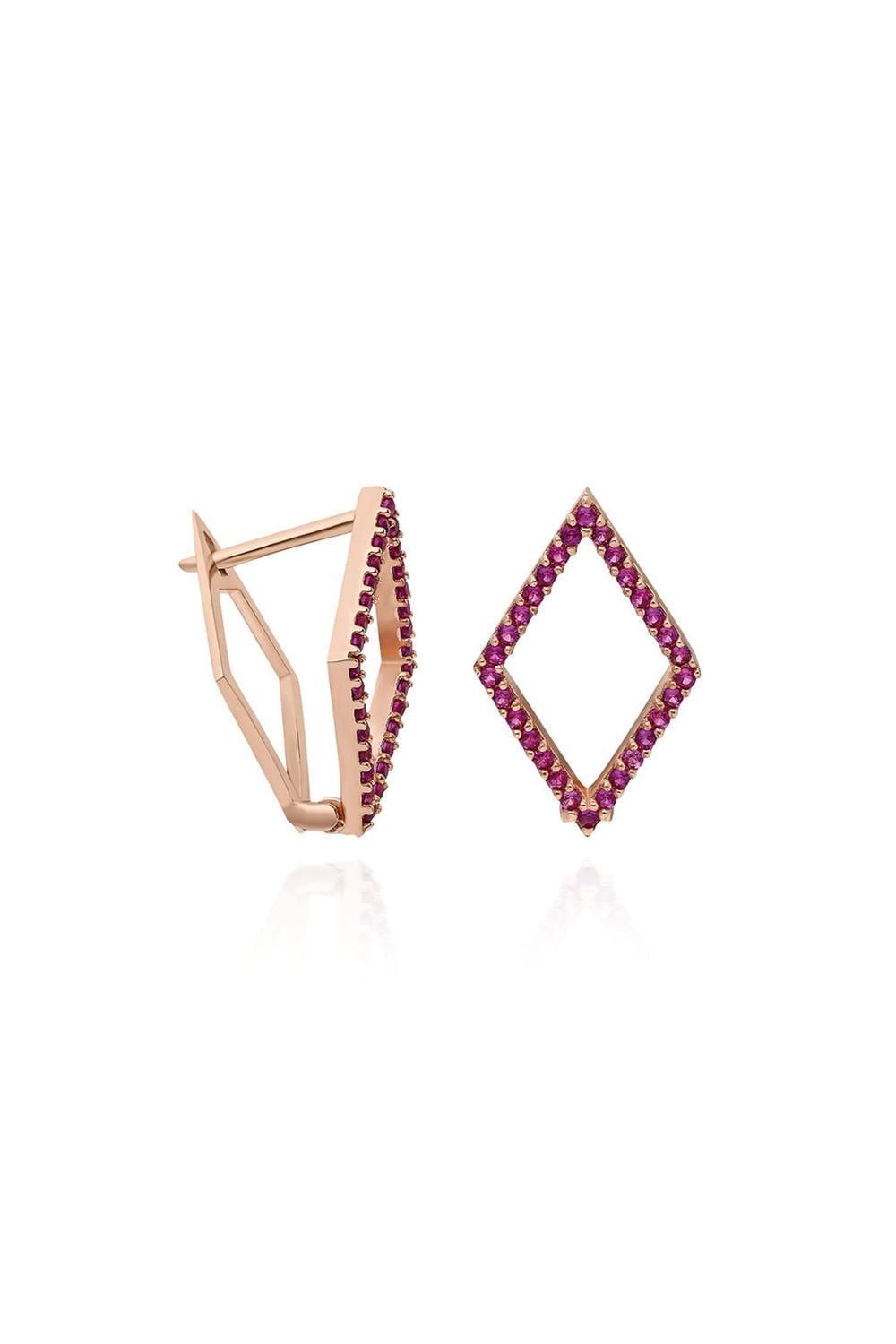 Nayra Jewelry-Twin Diamond Shaped Küpe Pembe-Küpe-1-roqelvaxirum.shop