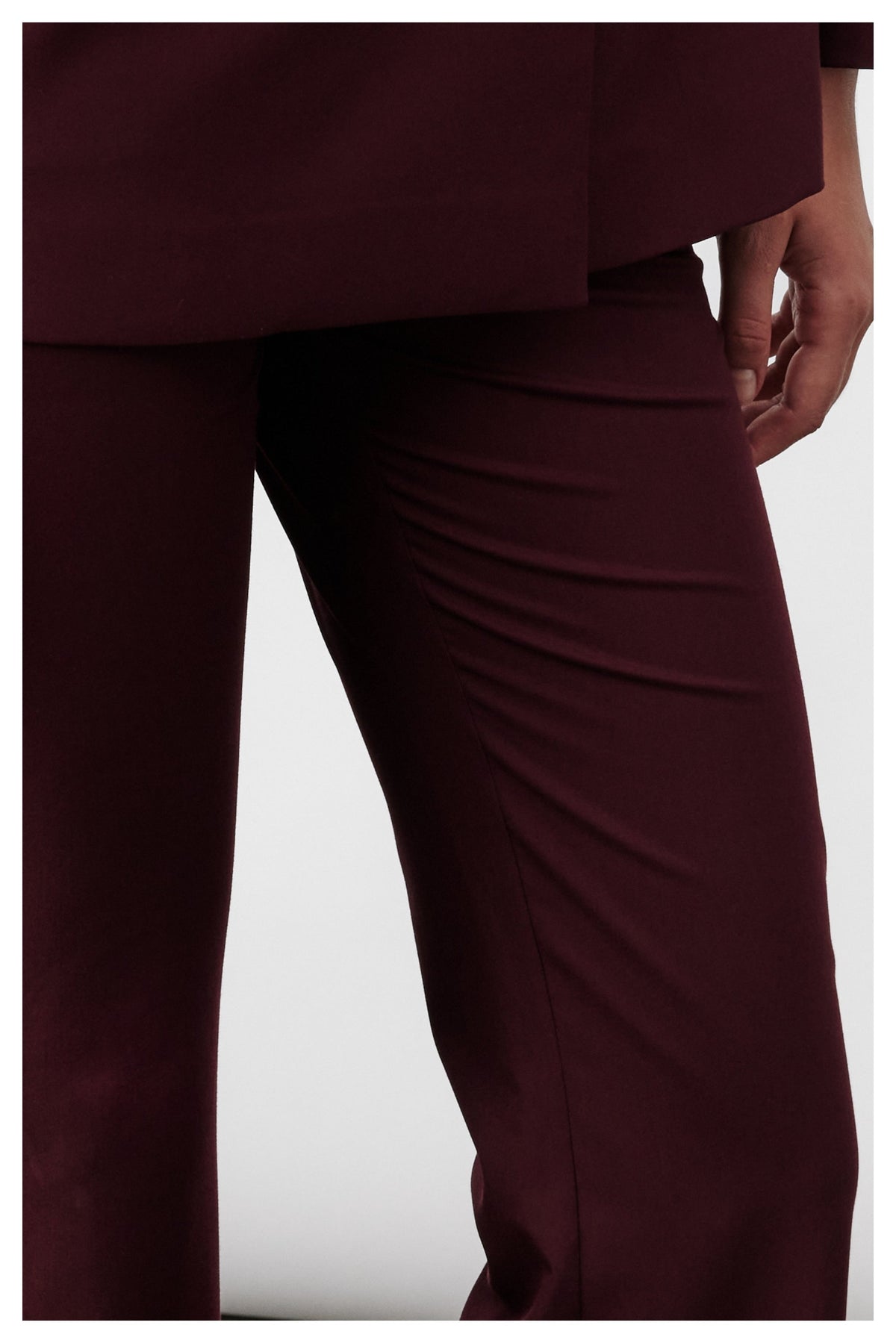 Nazlı Ceren-Arced Düz Kesim Pantolon Bordo-Pantolon-3-roqelvaxirum.shop