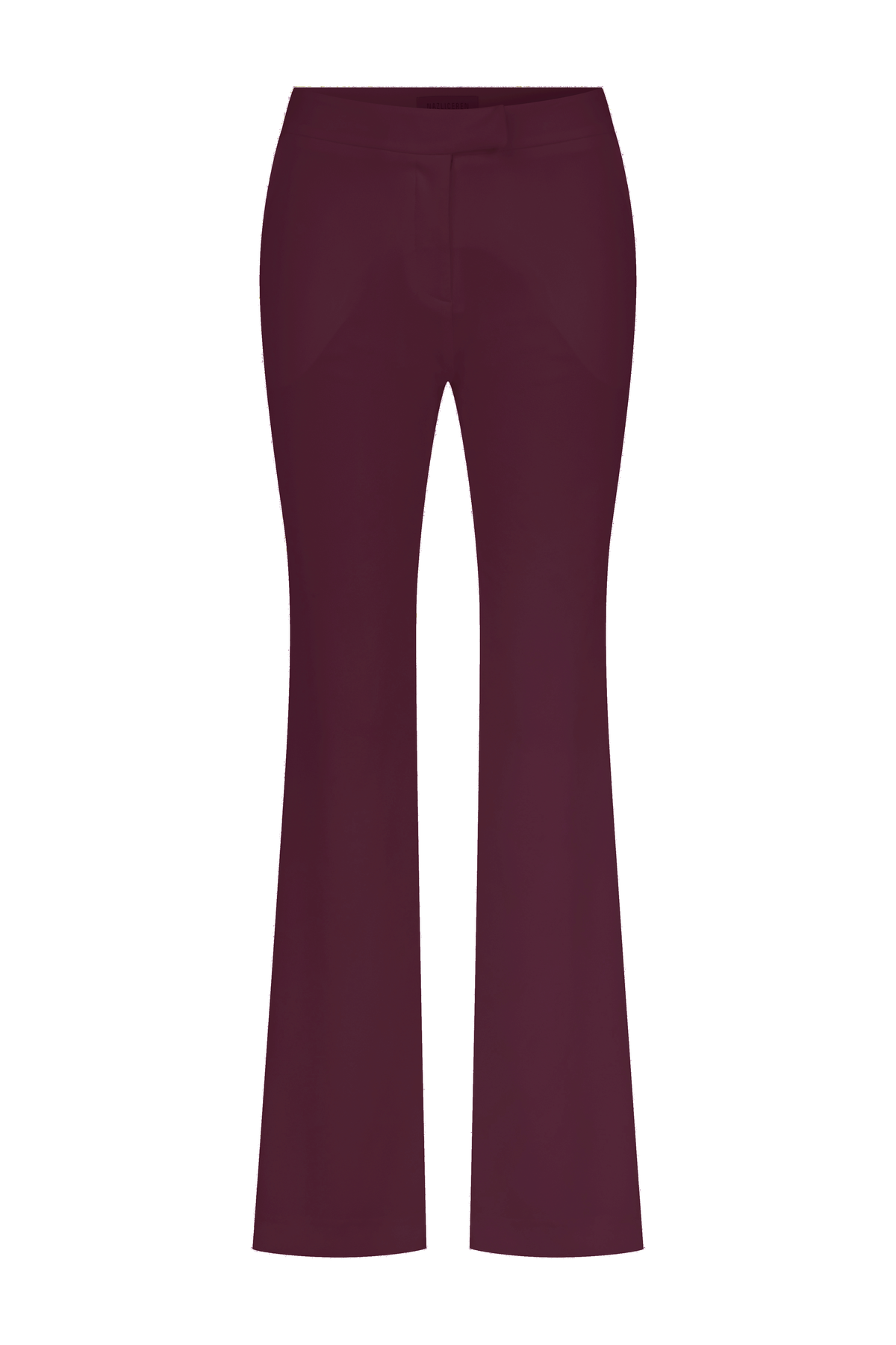 Nazlı Ceren-Arced Düz Kesim Pantolon Bordo-Pantolon-4-roqelvaxirum.shop