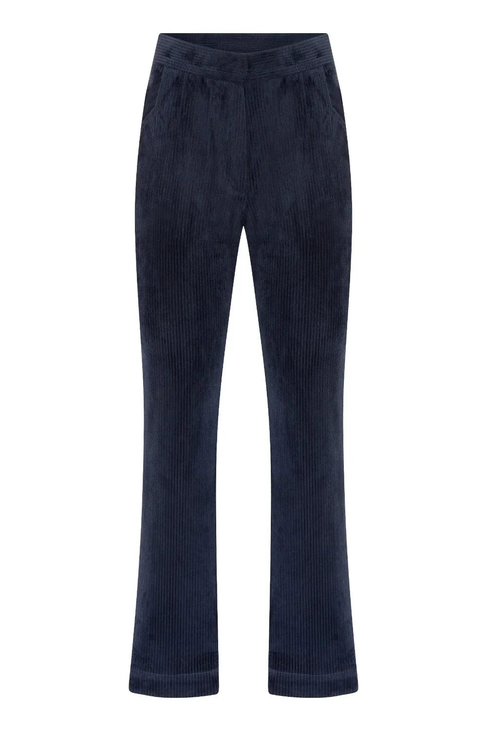 Nazlı Ceren-Bicolle Kadife Pantolon Navy Blue-Pantolon-1-roqelvaxirum.shop