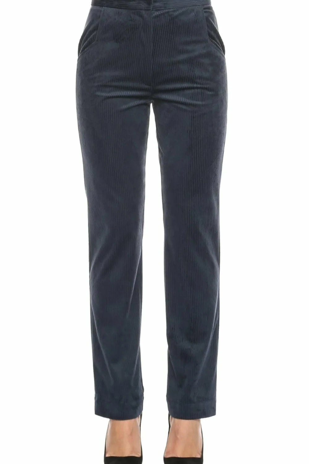 Nazlı Ceren-Bicolle Kadife Pantolon Navy Blue-Pantolon-5-roqelvaxirum.shop