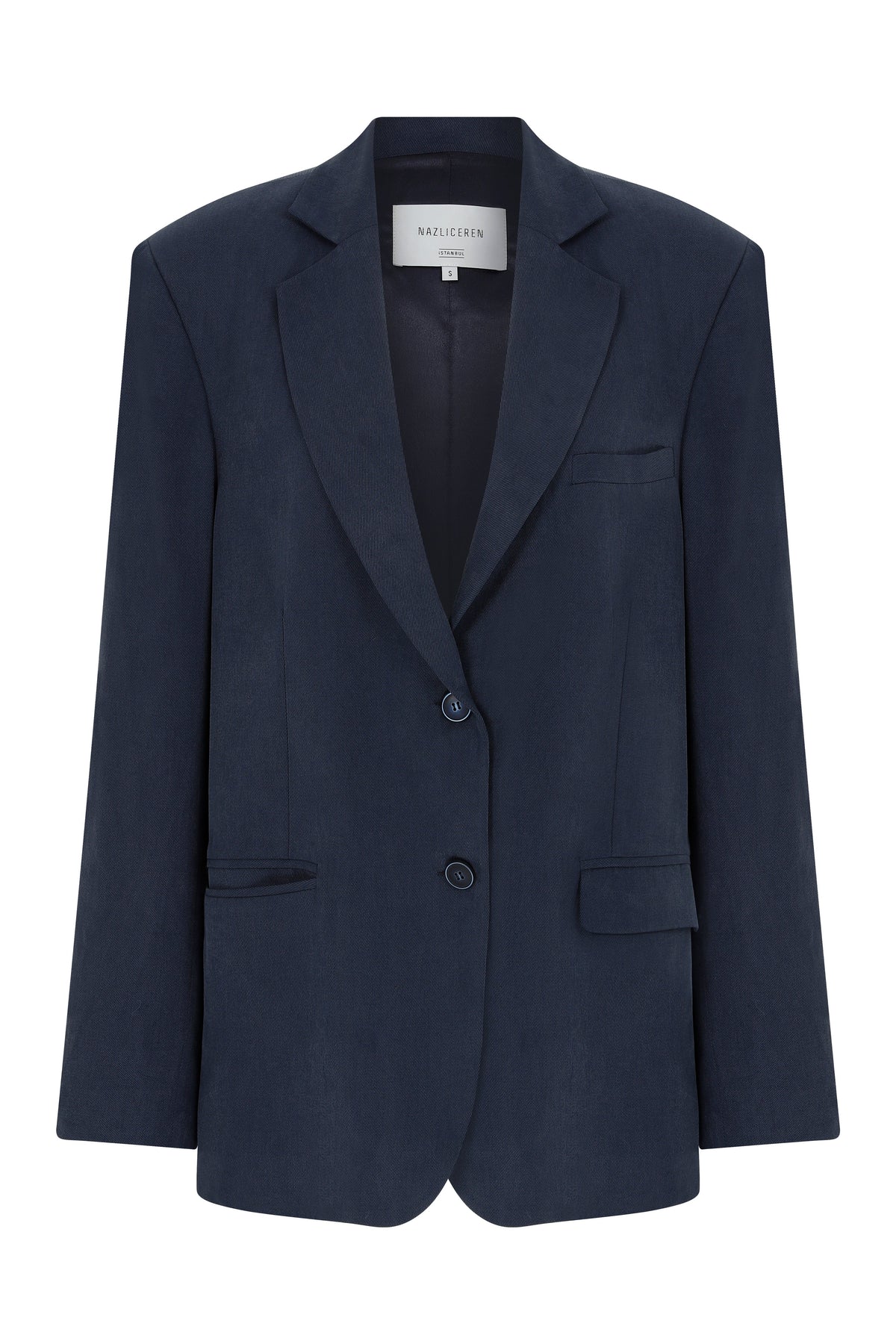 Nazlı Ceren-Boxy Oversize Blazer Navy Blue-Ceket-1-roqelvaxirum.shop