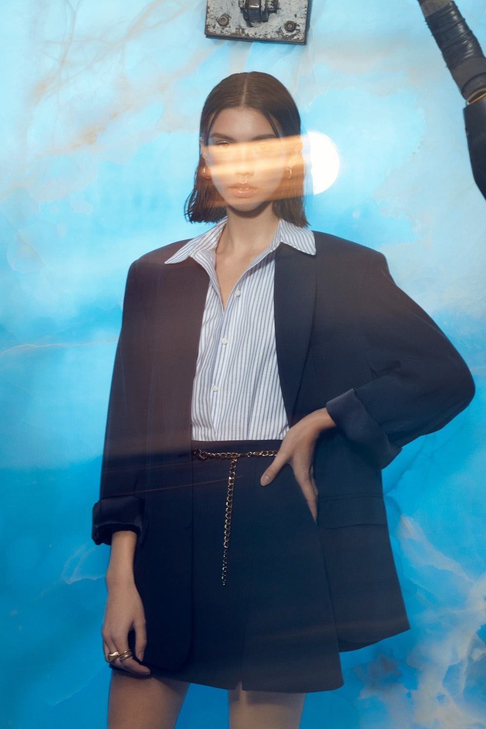 Nazlı Ceren-Boxy Oversize Blazer Navy Blue-Ceket-6-roqelvaxirum.shop