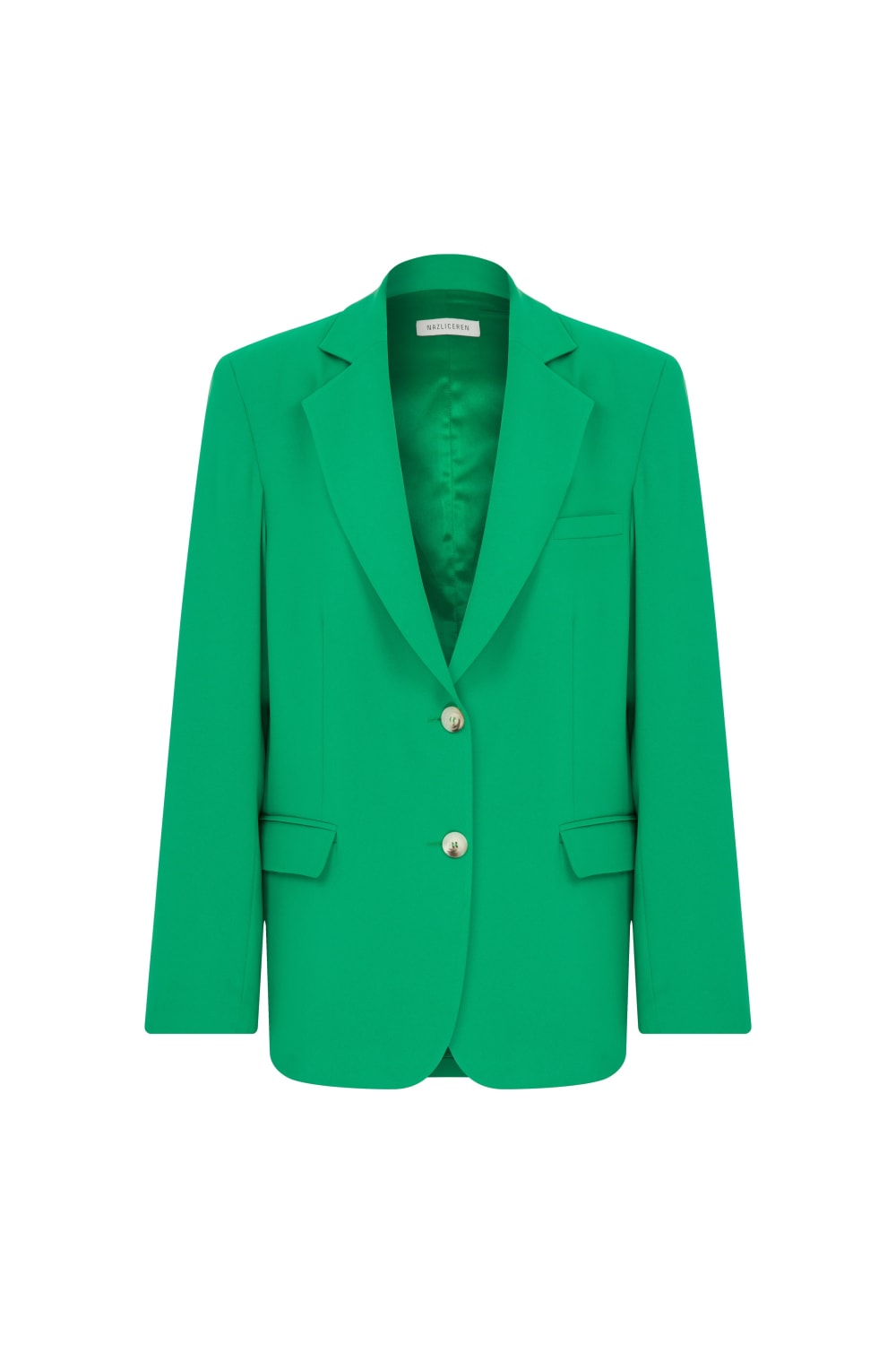 Nazlı Ceren-Boxy Oversize Blazer Vert De Noel-Ceket-3-roqelvaxirum.shop