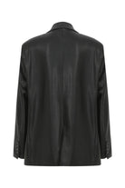 Nazlı Ceren-Boxy Vegan Deri Oversize Blazer Noire-Deri Mont-3-roqelvaxirum.shop