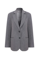 Nazlı Ceren-Boxy Yün Blazer Gri-Ceket-1-roqelvaxirum.shop