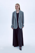 Nazlı Ceren-Boxy Yün Blazer Gri-Ceket-3-roqelvaxirum.shop