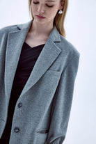 Nazlı Ceren-Boxy Yün Blazer Gri-Ceket-5-roqelvaxirum.shop