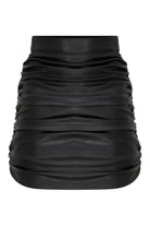 Nazlı Ceren-Chels Vegan Deri Mini Etek Black-Etek-1-roqelvaxirum.shop