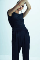 Nazlı Ceren-Cheri Jarse Bluz Siyah-T-Shirts-9-roqelvaxirum.shop