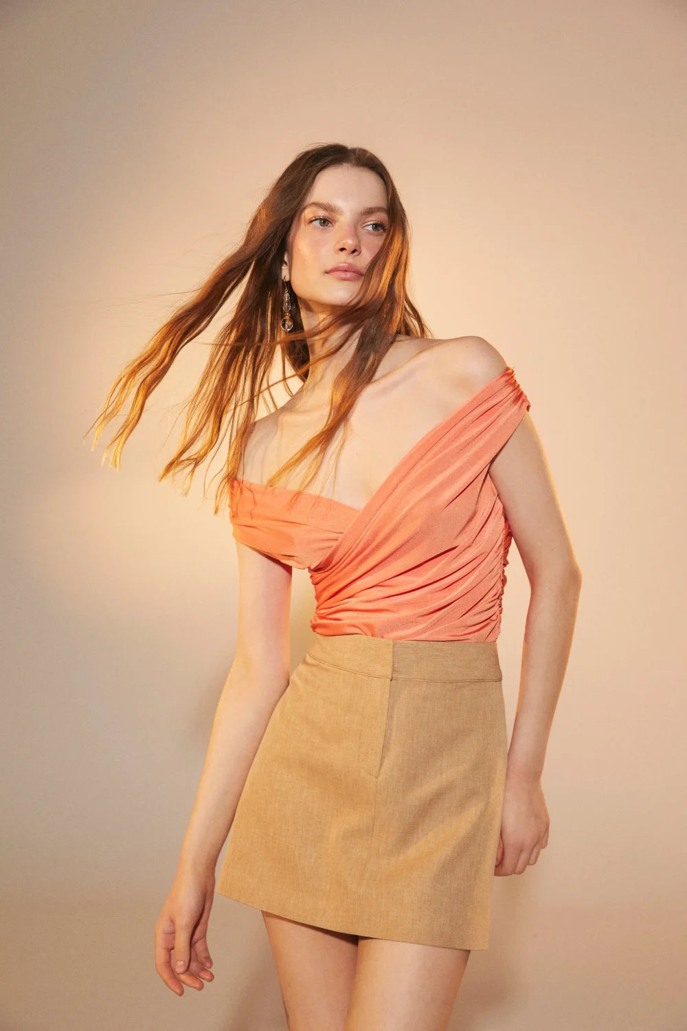 Nazlı Ceren-Cheri Jarse Bluz Tangerine-Top-1-roqelvaxirum.shop