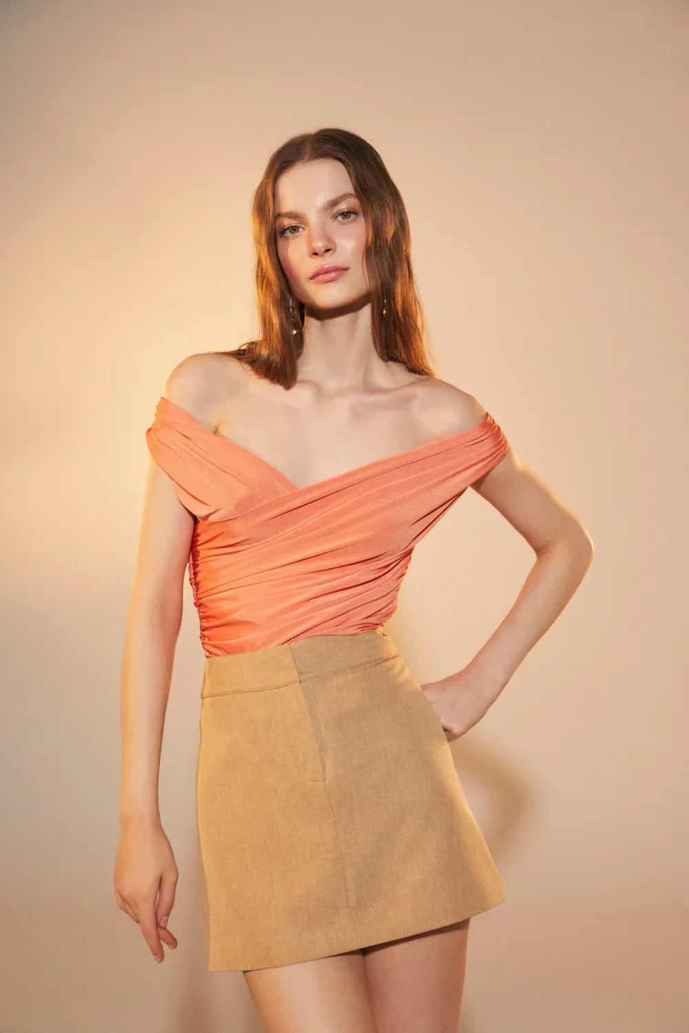Nazlı Ceren-Cheri Jarse Bluz Tangerine-Top-4-roqelvaxirum.shop