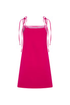 Nazlı Ceren-Ellie Krep Mini Elbise Raspberry Sorbet-Elbise-2-roqelvaxirum.shop