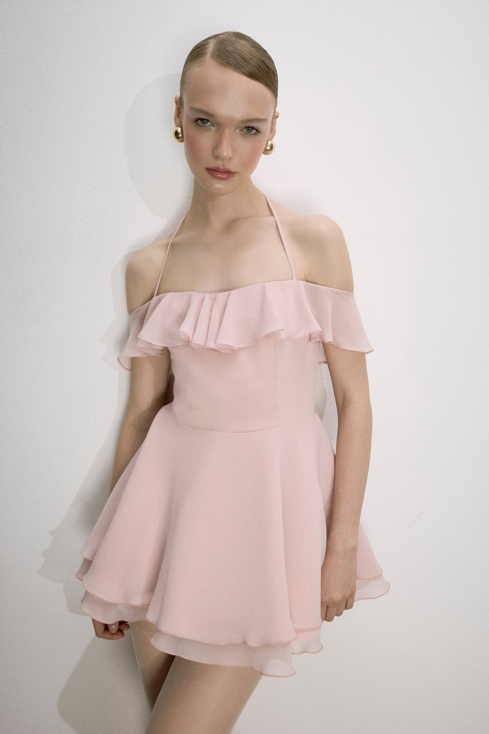 Nazlı Ceren-Evie Mini Elbise Pembe-Dresses-1-roqelvaxirum.shop