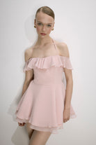 Nazlı Ceren-Evie Mini Elbise Pembe-Dresses-1-roqelvaxirum.shop