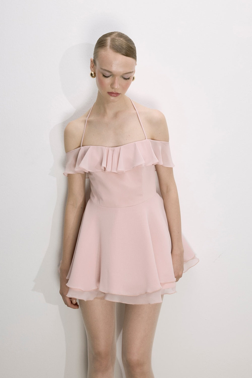 Nazlı Ceren-Evie Mini Elbise Pembe-Dresses-4-roqelvaxirum.shop