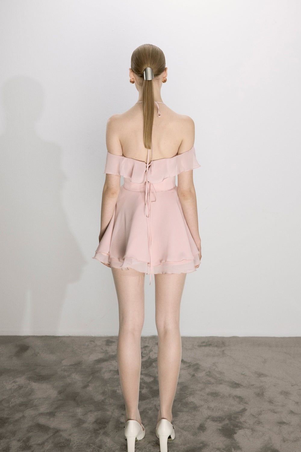 Nazlı Ceren-Evie Mini Elbise Pembe-Dresses-6-roqelvaxirum.shop