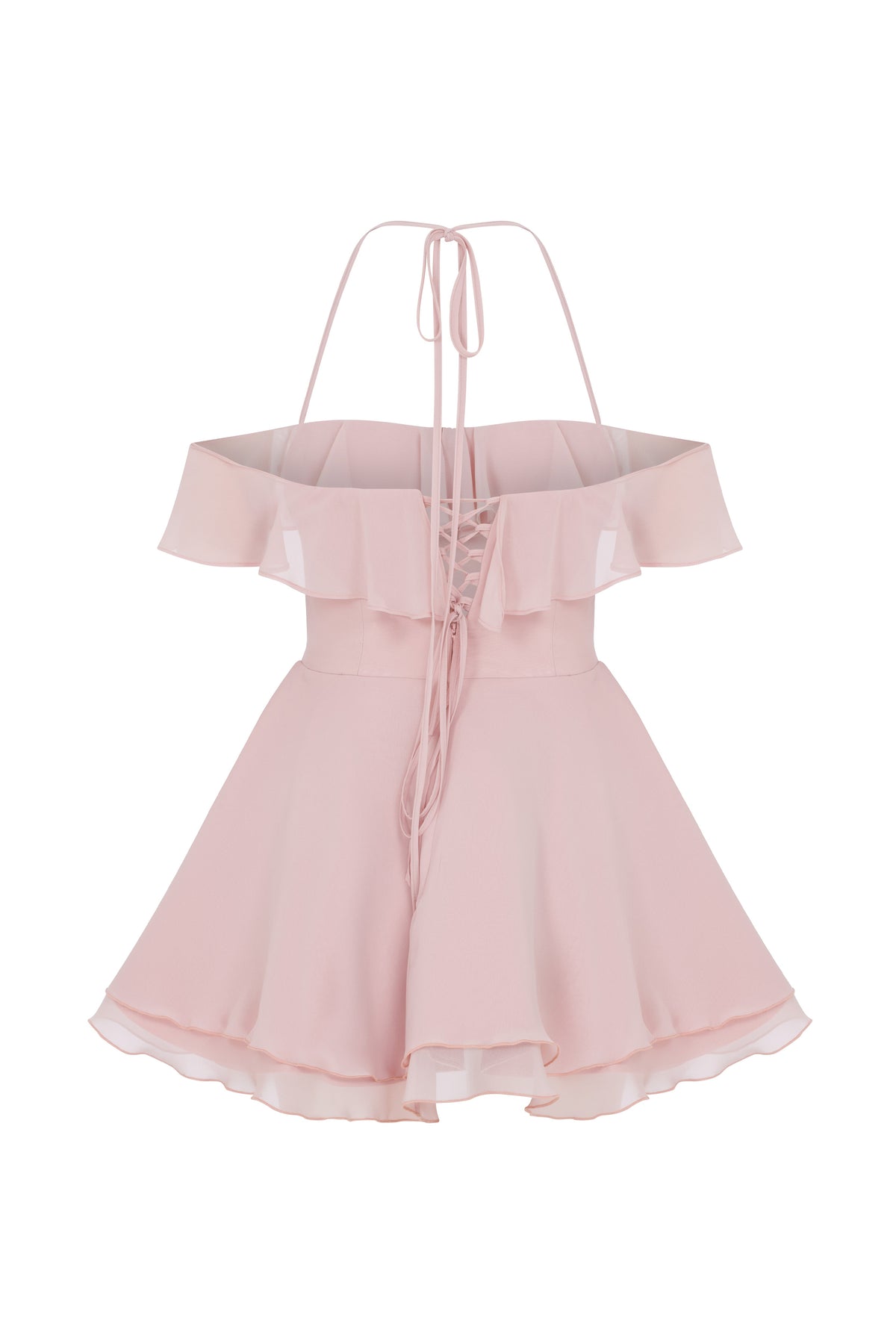 Nazlı Ceren-Evie Mini Elbise Pembe-Dresses-8-roqelvaxirum.shop