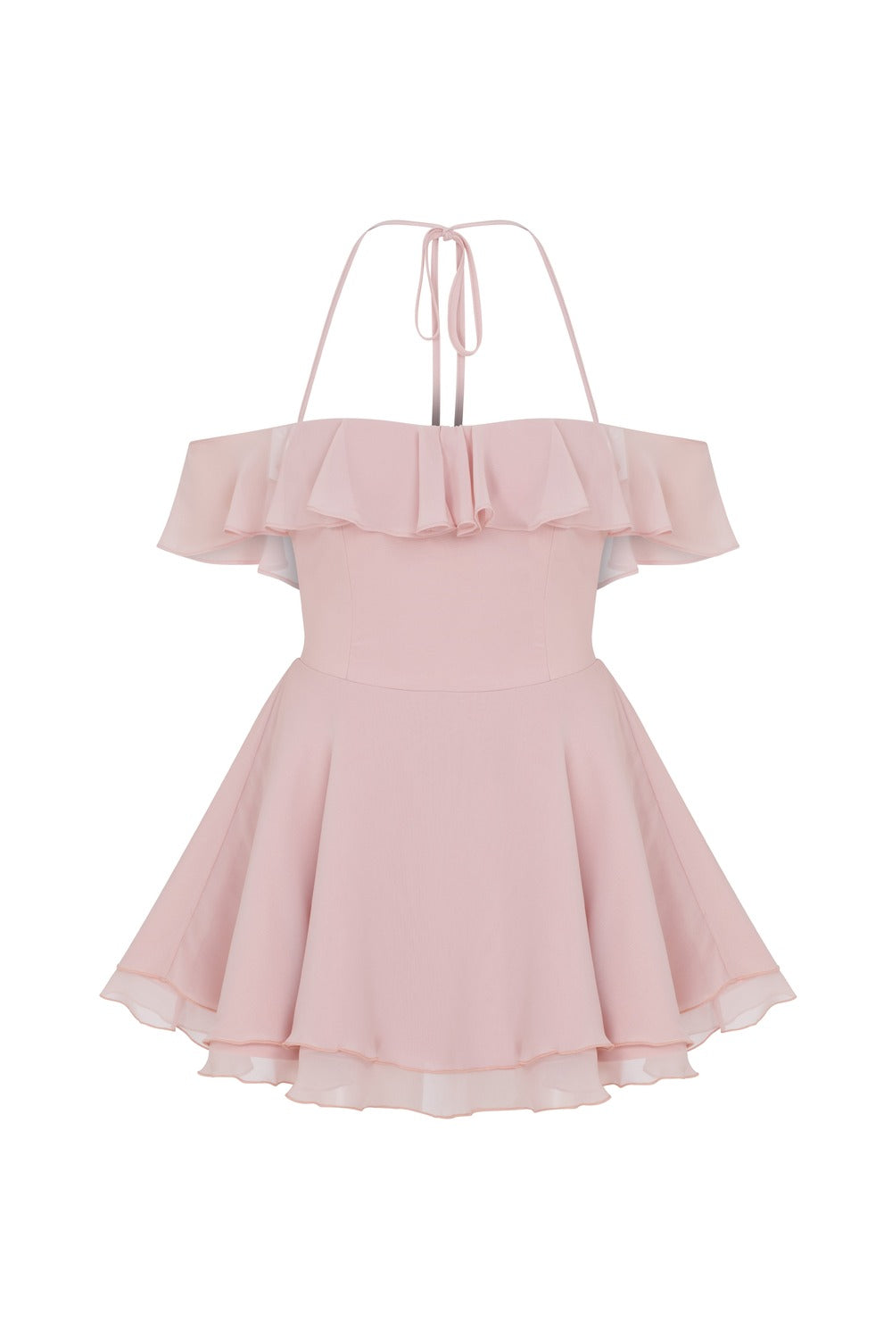 Nazlı Ceren-Evie Mini Elbise Pembe-Dresses-9-roqelvaxirum.shop