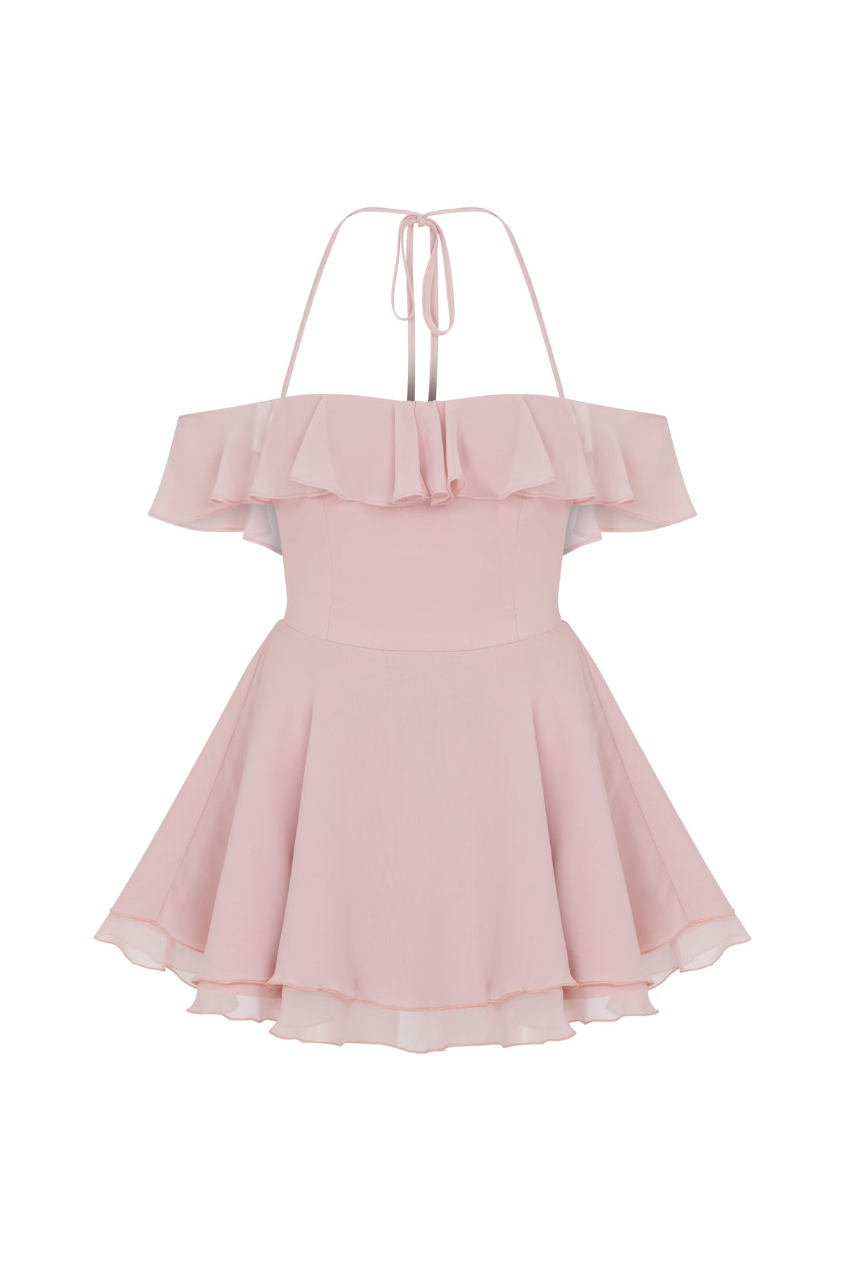 Nazlı Ceren-Evie Mini Elbise Pembe-Dresses-9-roqelvaxirum.shop