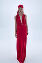 Nazlı Ceren-Ines Jarse Elbise Kırmızı-Elbise-2-roqelvaxirum.shop