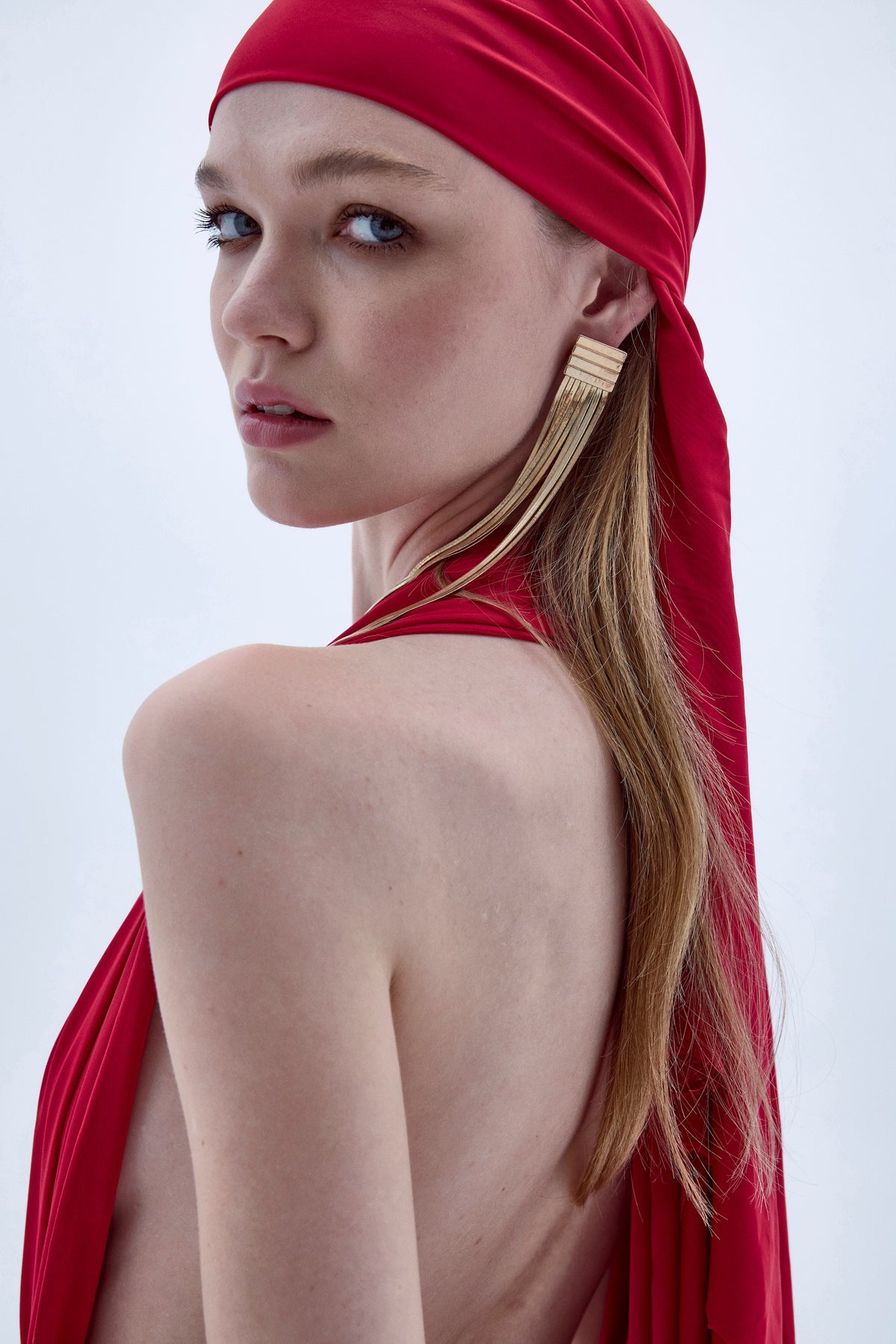Nazlı Ceren-Ines Jarse Elbise Kırmızı-Elbise-3-roqelvaxirum.shop