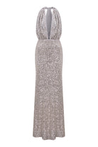 Nazlı Ceren-Ines Payetli Elbise Gümüş-Elbise-10-roqelvaxirum.shop