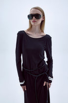 Nazlı Ceren-Iris Jarse Elbise Siyah-Elbise-1-roqelvaxirum.shop
