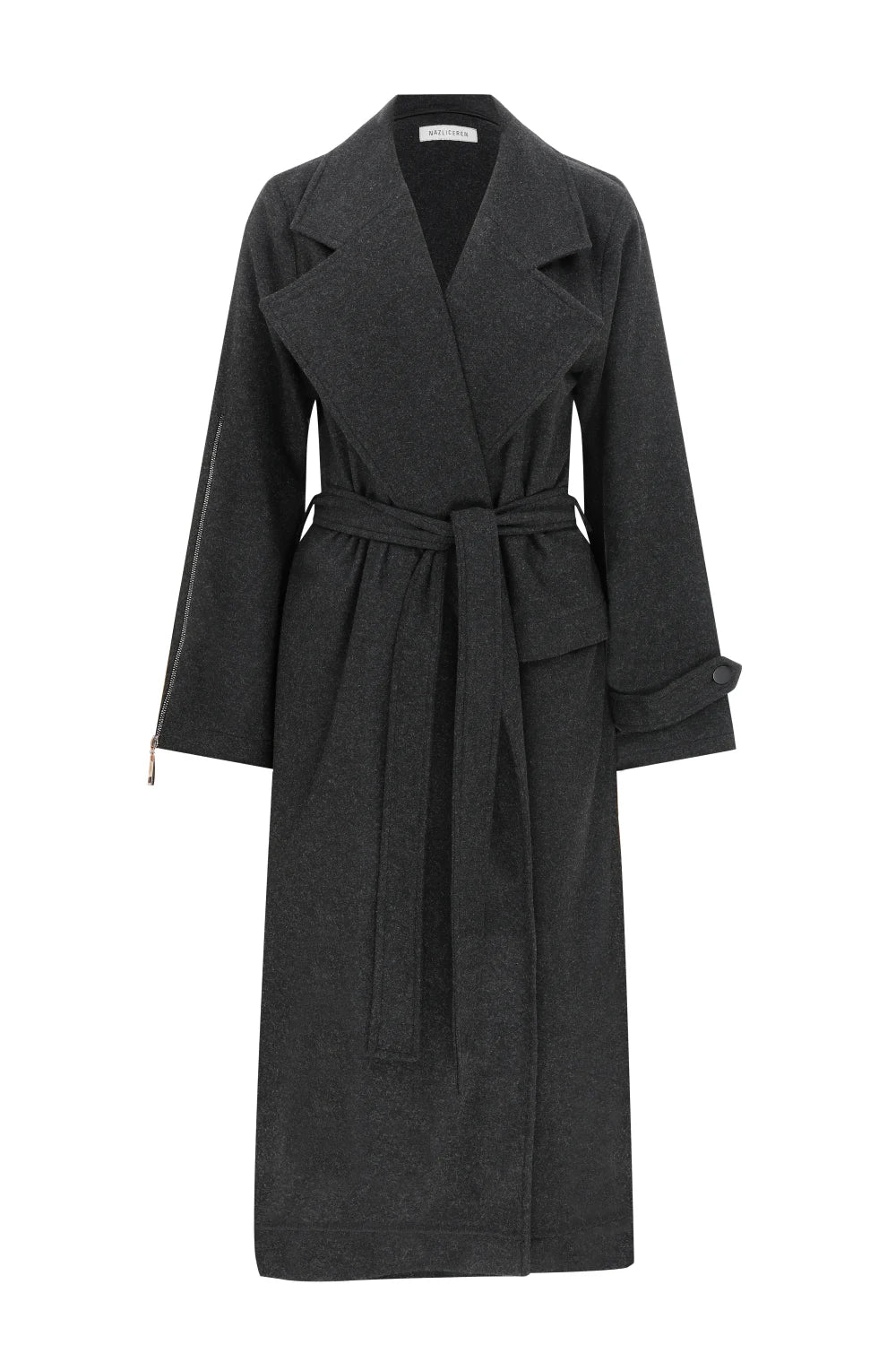 Nazlı Ceren-Isha Yün Palto Koyu Gri-Kaban-3-roqelvaxirum.shop