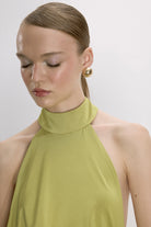 Nazlı Ceren-Juliette Uzun Jarse Elbise Yeşil-Elbise-2-roqelvaxirum.shop
