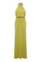 Nazlı Ceren-Juliette Uzun Jarse Elbise Yeşil-Elbise-4-roqelvaxirum.shop