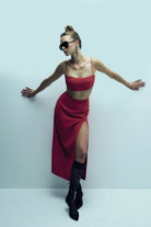 Nazlı Ceren-Lalia Krep Top Paprika Red-Top-6-roqelvaxirum.shop